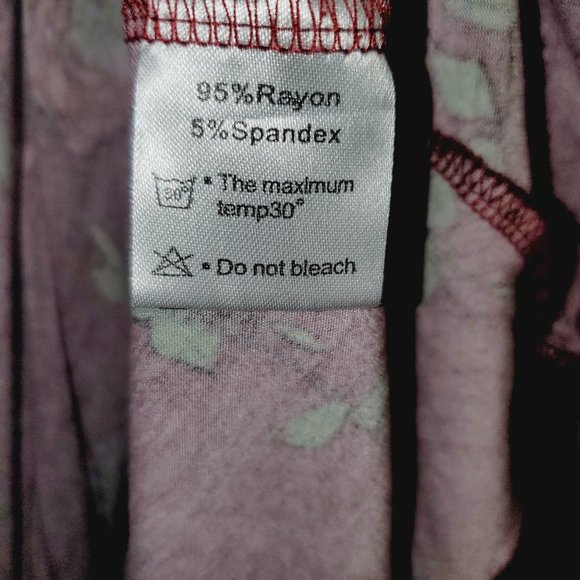 Women's Flowy Floral Long Sleeve Dress Marron and Pink 0148 - Picture 5 of 6